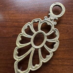 Brass Trivet Hot Holder 19th Century Antique Family Trea Pot Stand Victorian